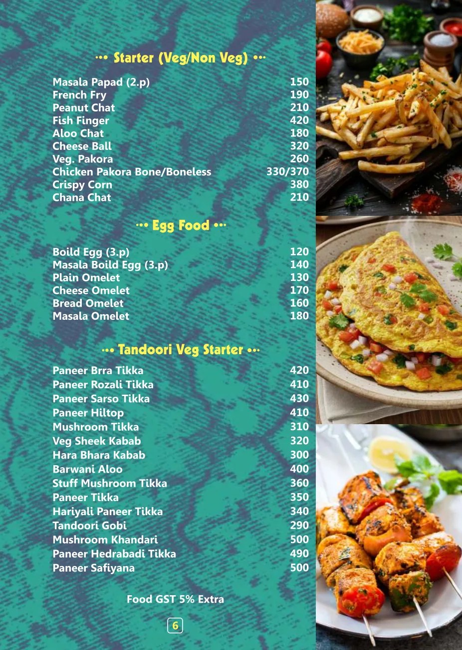 Pink Cafe food and beverage menu page 7