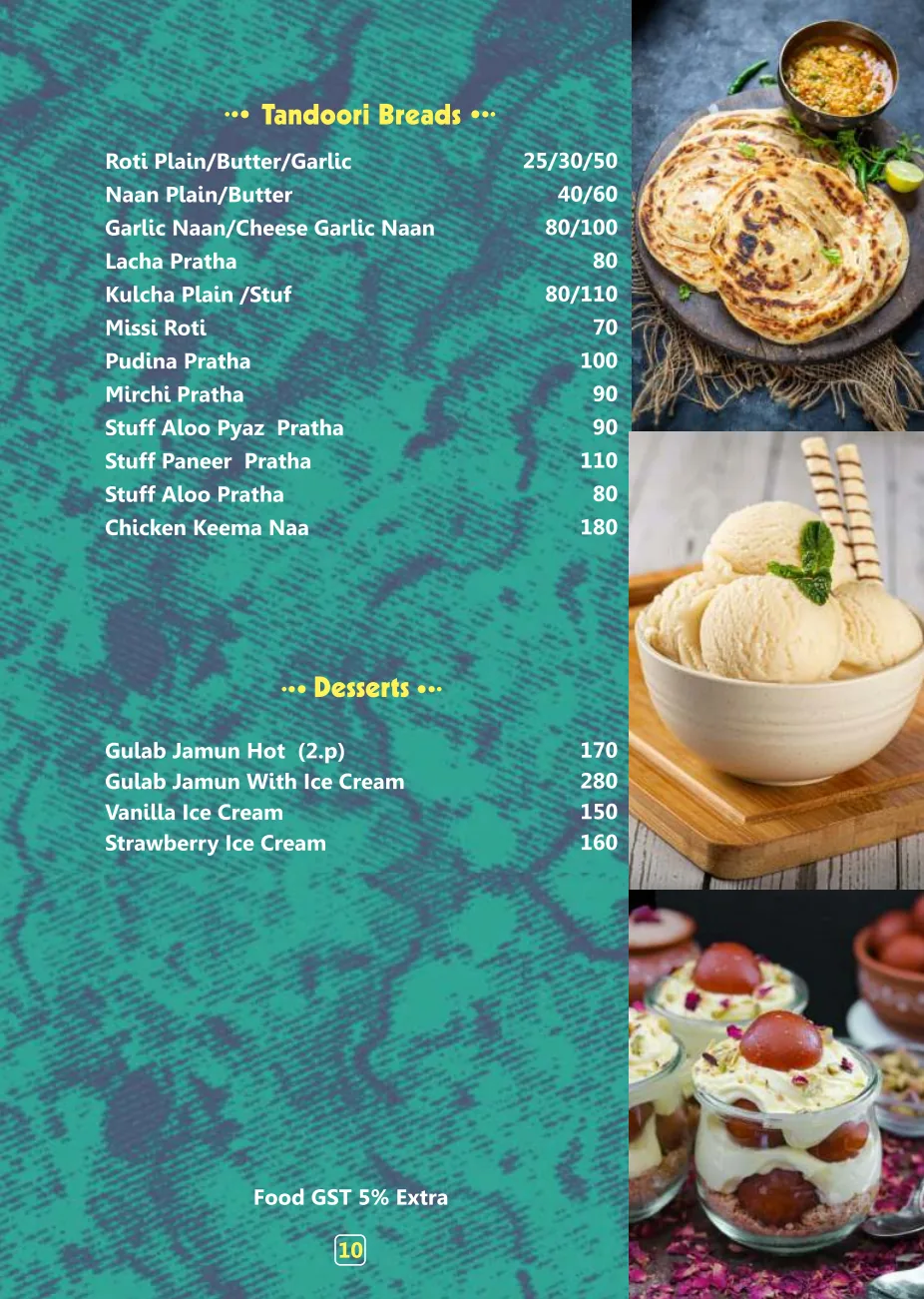 Pink Cafe food and beverage menu page 11